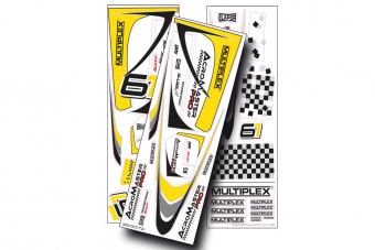 Multiplex наклейки Decal Acromaster Pro, yellow