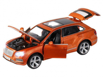 Машина ''АВТОПАНОРАМА'' Bentley Bentayga, оранжевый, 1/34, свет, звук, инерция, в/к 17,5*13,5*9 см