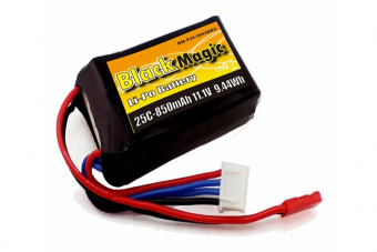 LiPo 11,1В(3S) 850mAh 25C Soft Case JST-BEC plug