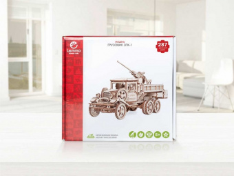 Деревянный конструктор Lemmo Модель Грузовик ЗПК-1, 287 деталей