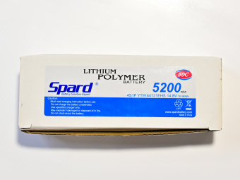 Аккумулятор Li-Po Spard 5200mAh, 14.8V, 50C,  XT60,  Hardcase для автомоделей 1/10, 1/8